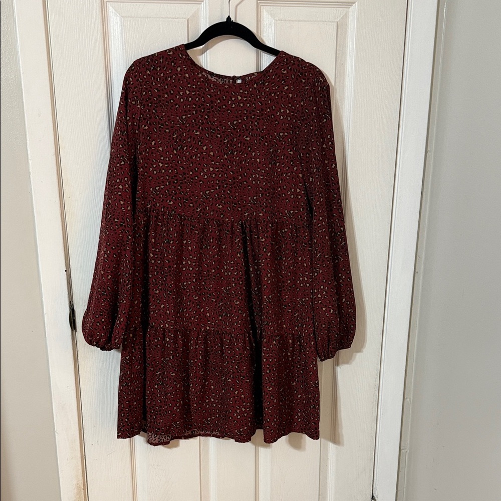 SHEIN Red Midi Dress